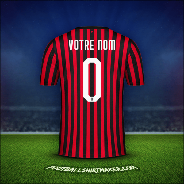 Maillot AC Milan 2019/20 -  votre nom - 0