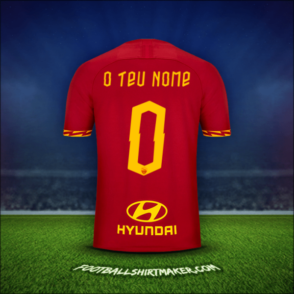 Camisola AS Roma 2019/20 -  o teu nome - 0