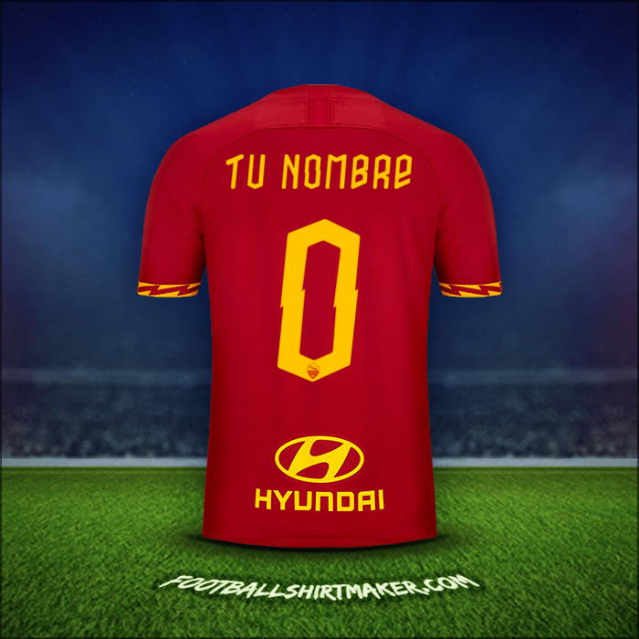 Camiseta AS Roma 2019/20 -  tu nombre - 0