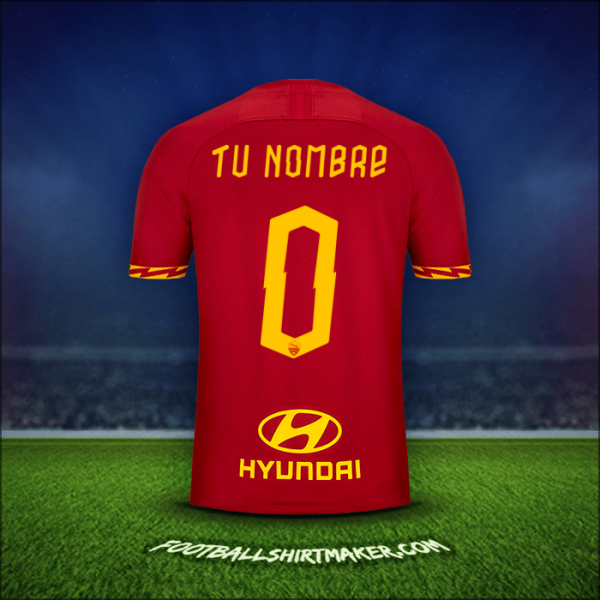 Jersey AS Roma 2019/20 -  tu nombre - 0