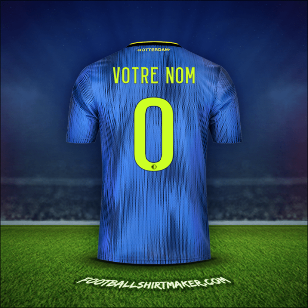 Maillot Feyenoord Rotterdam 2019/20 Extérieur -  votre nom - 0