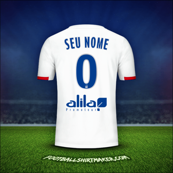 Camisa Olympique Lyon 2019/20 -  seu nome - 0