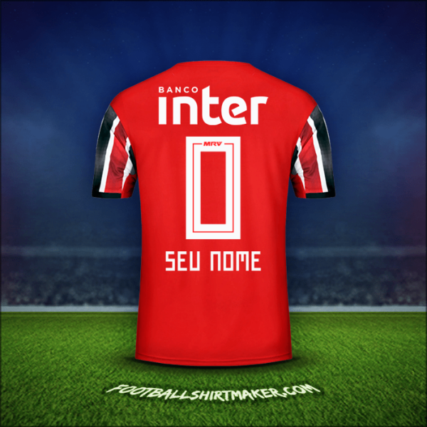 Camisa Sao Paulo FC 2019/20 Alternativa -  seu nome - 0