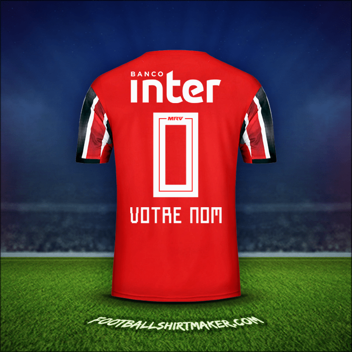 Maillot Sao Paulo FC 2019/20 Extérieur -  votre nom - 0