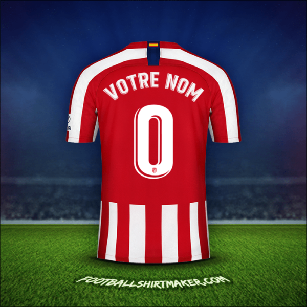 Maillot Atletico Madrid 2019/20 -  votre nom - 0
