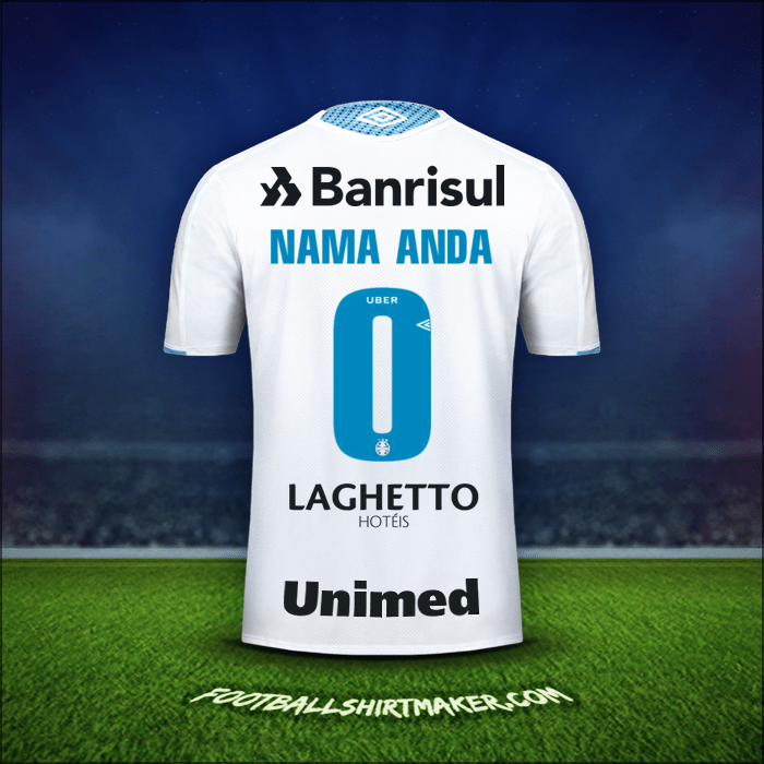 Jersey Gremio 2019 Alternatif -  nama anda - 0