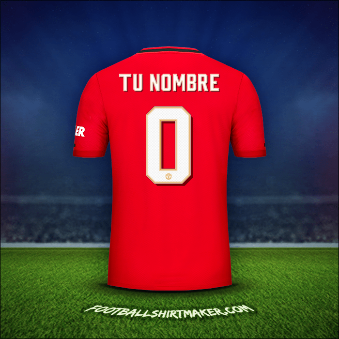 Camiseta Manchester United Cup 2019/20 -  tu nombre - 0