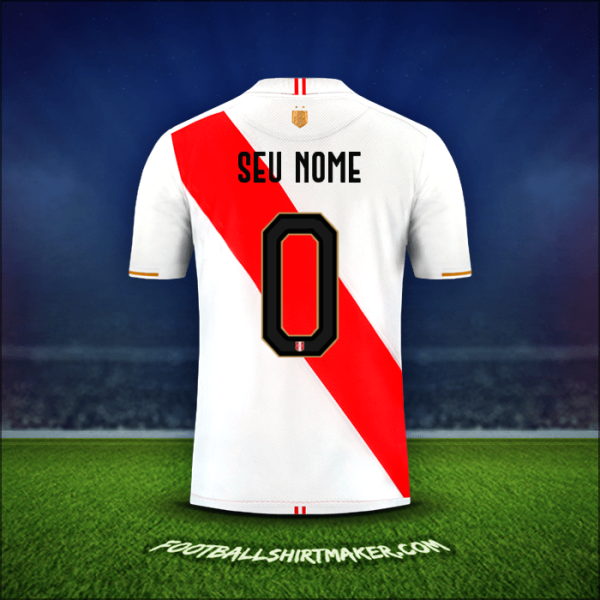 Camisa Peru Copa América 2019 -  seu nome - 0