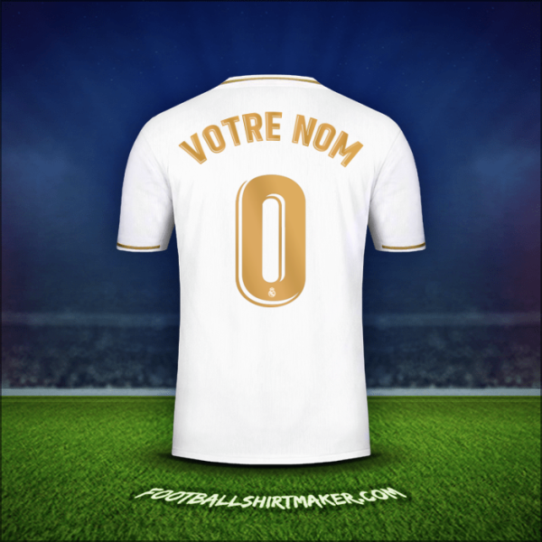 Maillot Real Madrid CF 2019/20 -  votre nom - 0