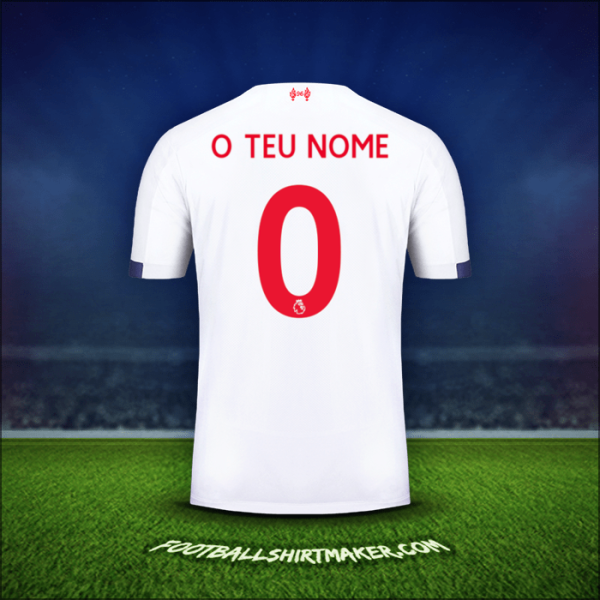 Camisola Liverpool FC 2019/20 Alternativa -  o teu nome - 0