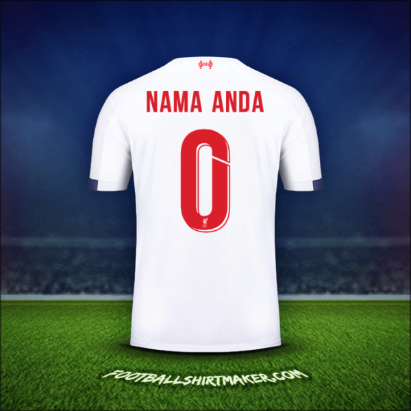 Jersey Liverpool FC Cup 2019/20 Alternatif -  nama anda - 0