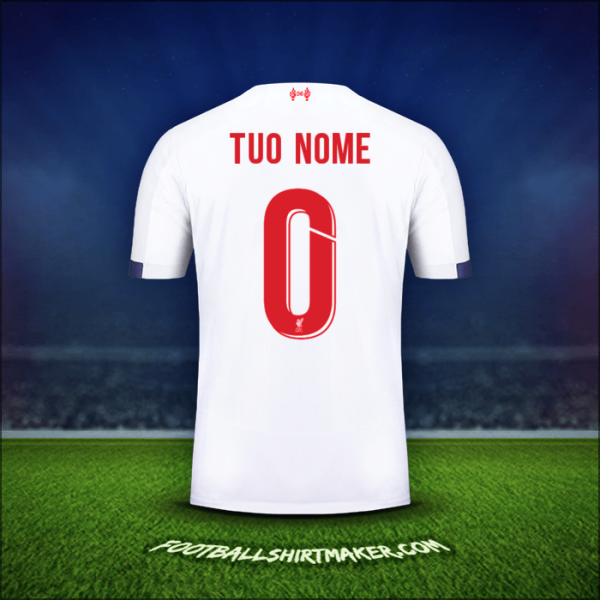 Maglia Liverpool FC Cup 2019/20 Seconda -  tuo nome - 0