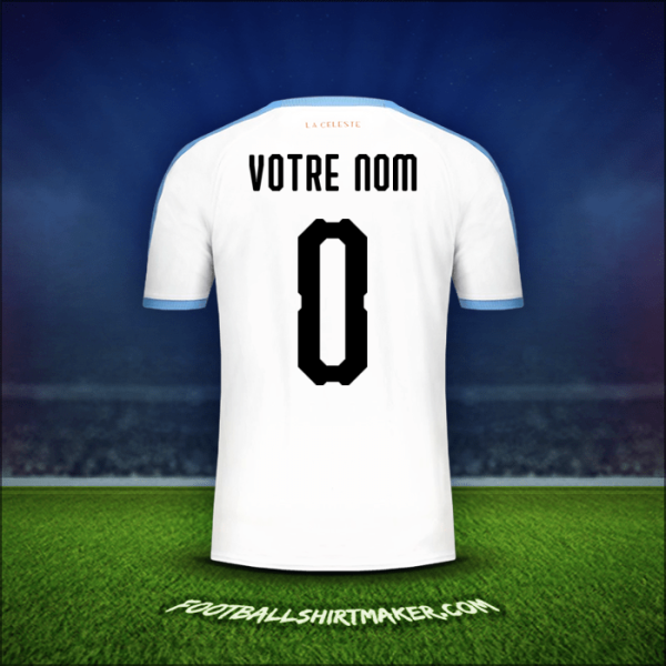 Maillot Uruguay Copa América 2019 Extérieur -  votre nom - 0
