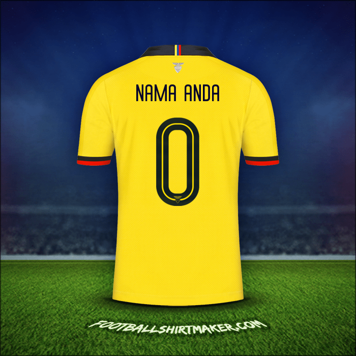 Jersey Ekuador 2019 -  nama anda - 0