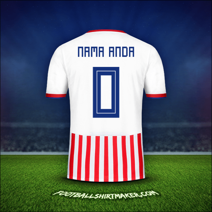 Jersey Paraguay 2018/19 -  nama anda - 0