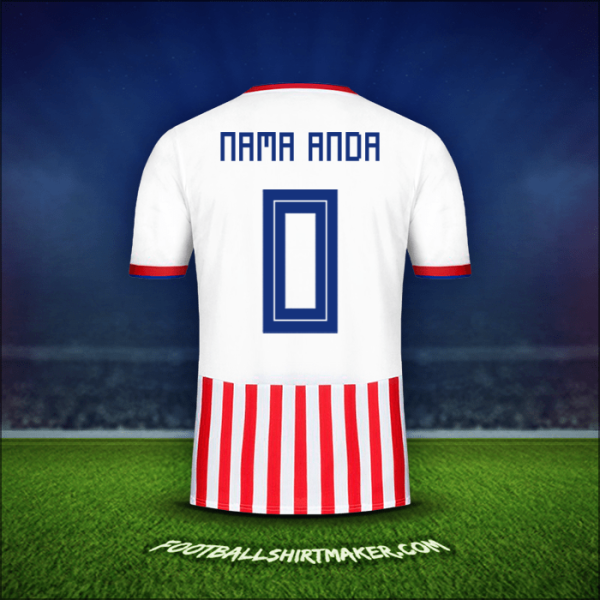Jersey Paraguay 2018/19 -  nama anda - 0