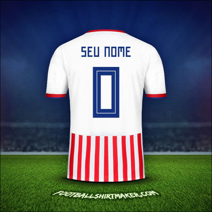 Camisa Paraguai 2018/19 -  seu nome - 0