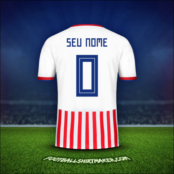 Camisa Paraguai 2018/19 -  seu nome - 0