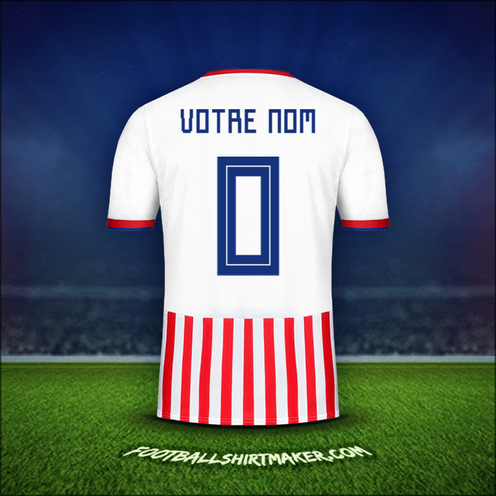 Maillot Paraguay 2018/19 -  votre nom - 0