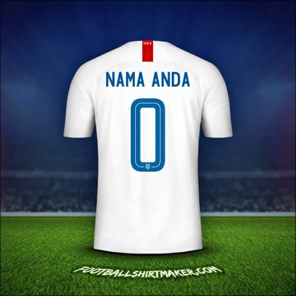 Jersey Amerika Serikat 2018 -  nama anda - 0