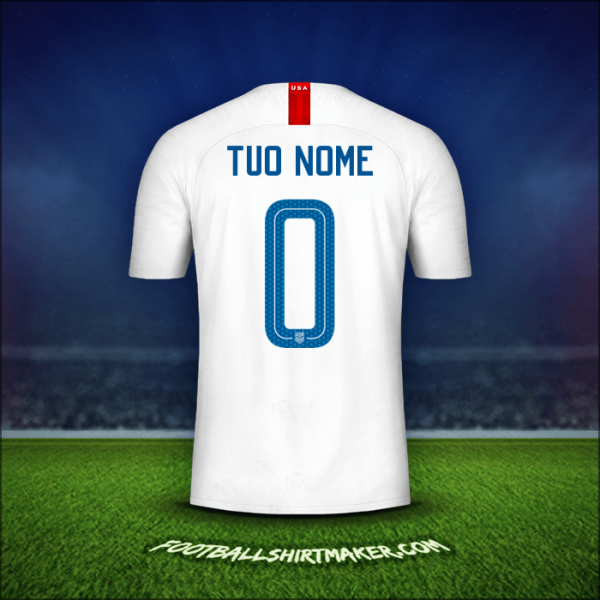 Maglia Stati Uniti 2018 -  tuo nome - 0