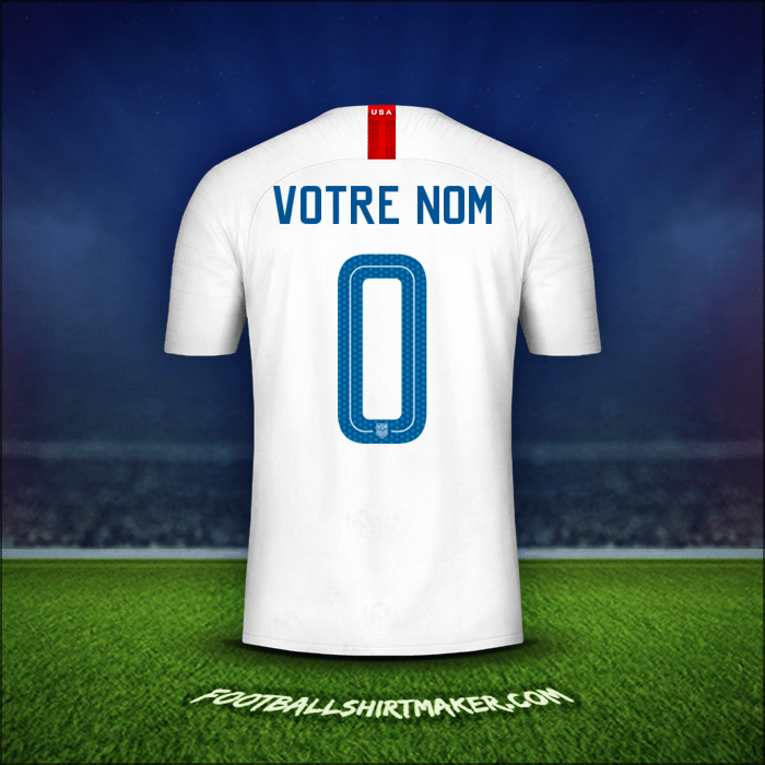Maillot États-Unis 2018 -  votre nom - 0