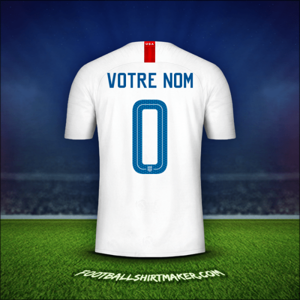 Maillot États-Unis 2018 -  votre nom - 0