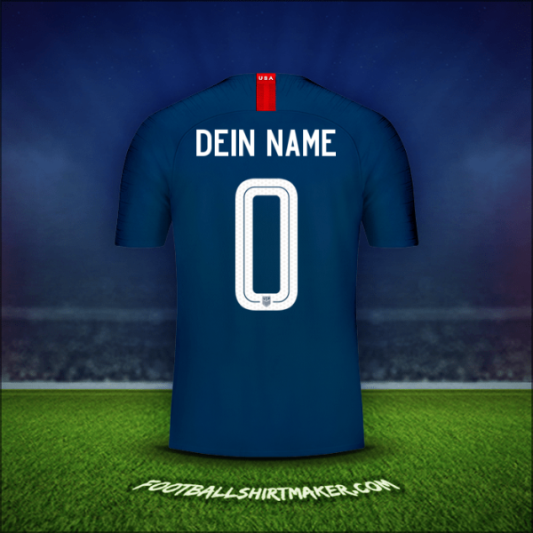 Trikot Vereinigte Staaten 2018 Auswärts -  dein name - 0