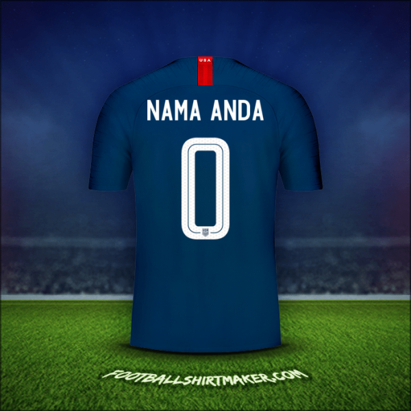 Jersey Amerika Serikat 2018 Alternatif -  nama anda - 0