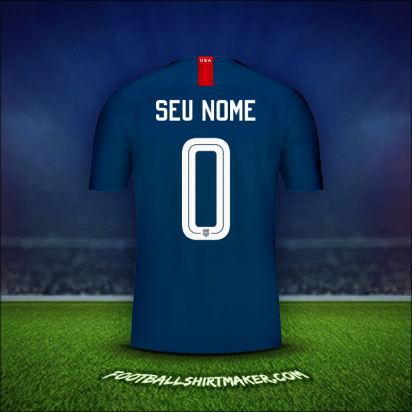 Camisa Estados Unidos 2018 Alternativa -  seu nome - 0