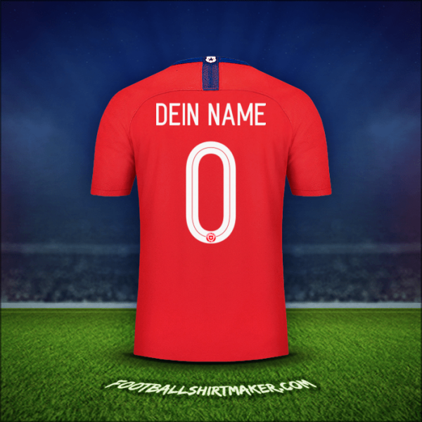 Trikot Chile 2018/19 -  dein name - 0