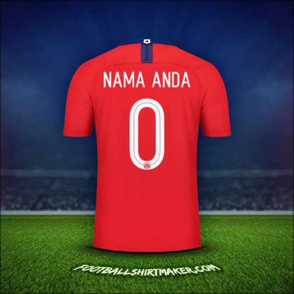 Jersey Cile 2018/19 -  nama anda - 0
