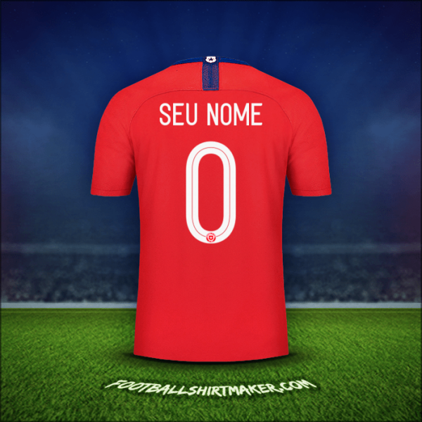 Camisa Chile 2018/19 -  seu nome - 0
