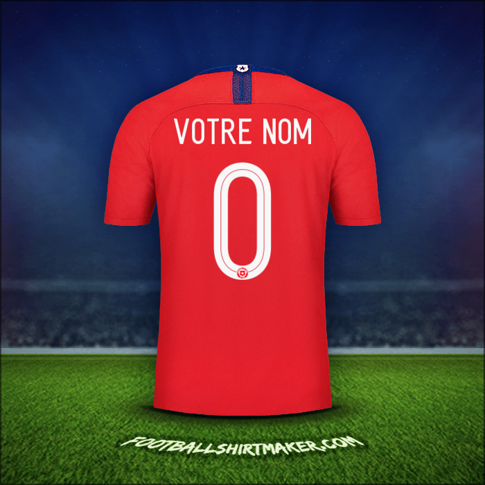Maillot Chili 2018/19 -  votre nom - 0