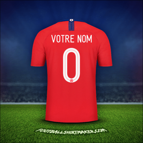 Maillot Chili 2018/19 -  votre nom - 0
