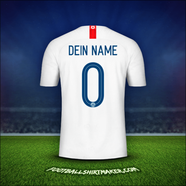 Trikot Chile 2018/19 Auswärts -  dein name - 0