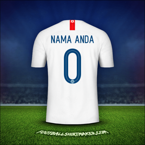 Jersey Cile 2018/19 Alternatif -  nama anda - 0