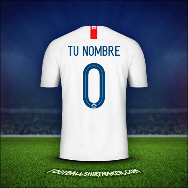 Jersey Chile 2018/19 Visita -  tu nombre - 0