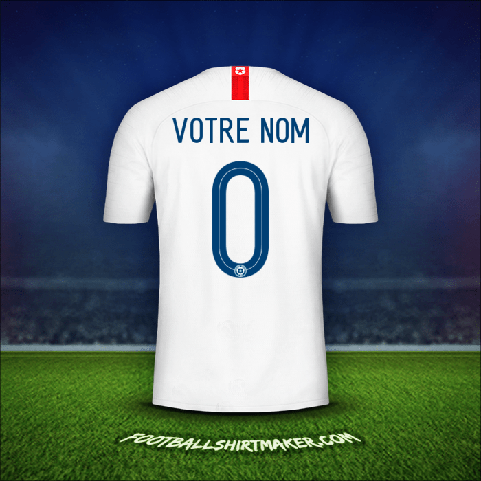 Maillot Chili 2018/19 Extérieur -  votre nom - 0