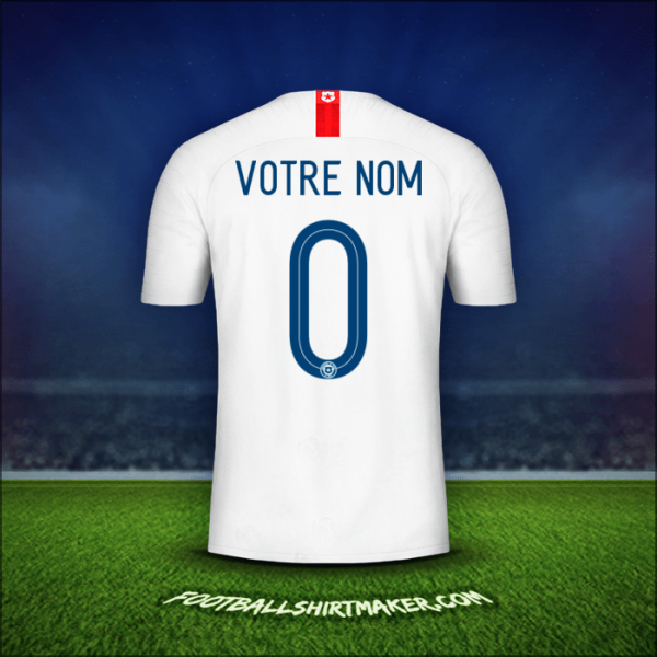 Maillot Chili 2018/19 Extérieur -  votre nom - 0