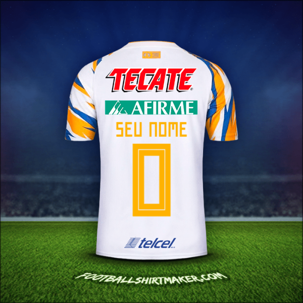 Camisa Tigres UANL 2019 Terceira -  seu nome - 0