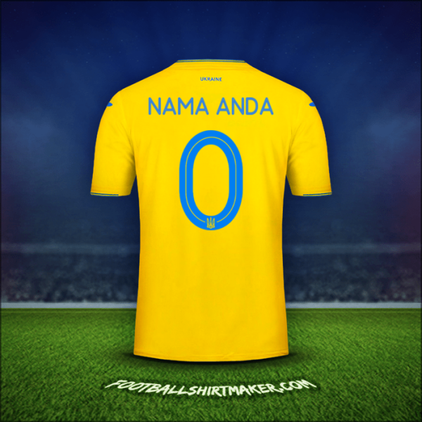 Jersey Ukraina 2018/19 -  nama anda - 0