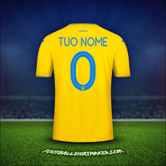 Maglia Ucraina 2018/19 -  tuo nome - 0