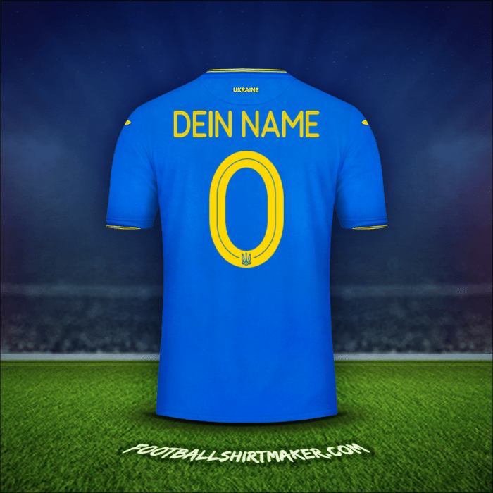 Trikot Ukraine 2018/19 Auswärts -  dein name - 0