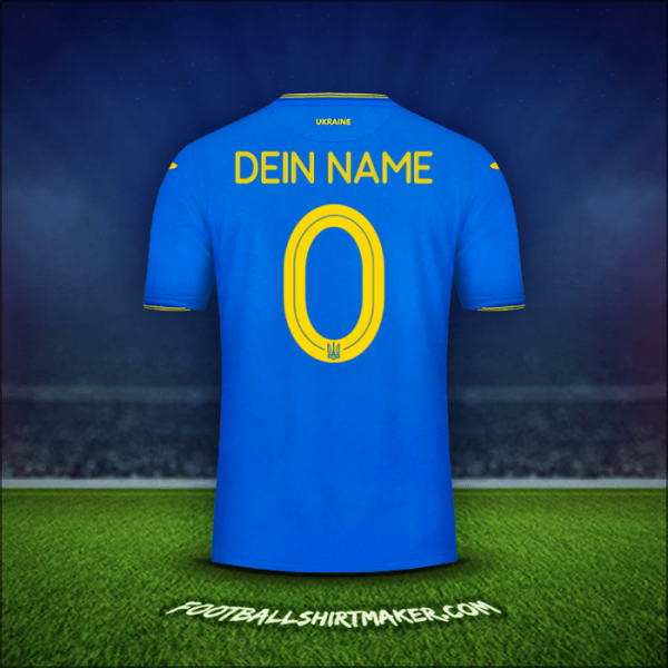 Trikot Ukraine 2018/19 Auswärts -  dein name - 0