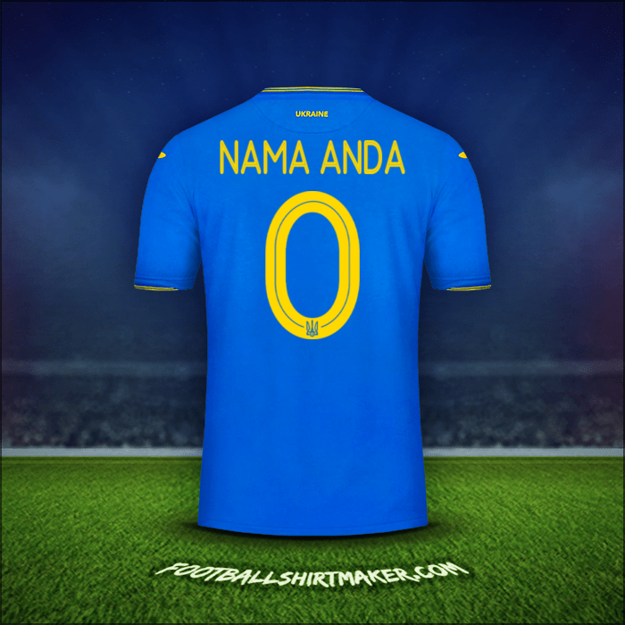Jersey Ukraina 2018/19 Alternatif -  nama anda - 0