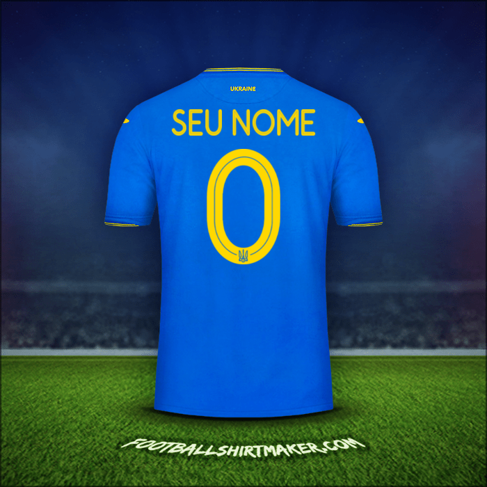 Camisa Ucrânia 2018/19 Alternativa -  seu nome - 0