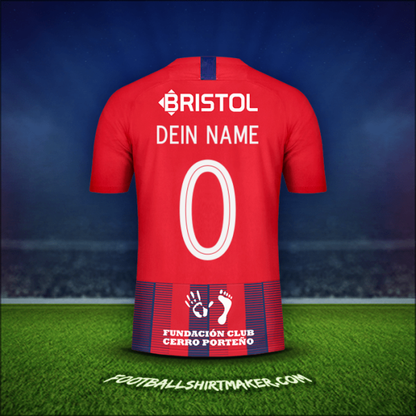 Trikot Club Cerro Porteño Libertadores 2019 -  dein name - 0