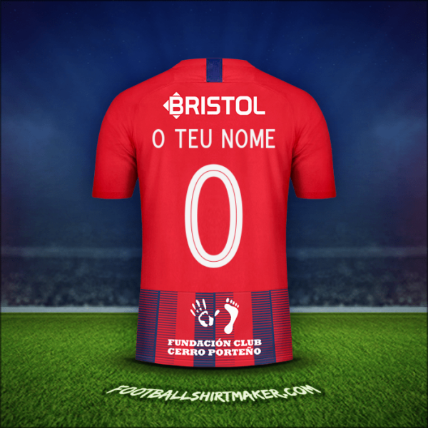 Camisola Club Cerro Porteño Libertadores 2019 -  o teu nome - 0