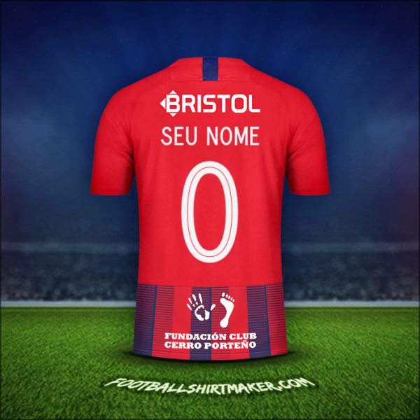 Camisa Club Cerro Porteño Libertadores 2019 -  seu nome - 0